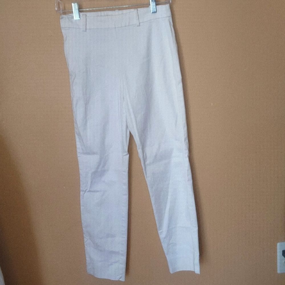 H&M White Cotton Blend Skinny Ankle Pants Size 4